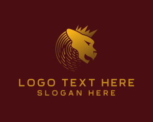 Crown - Gold Lion King logo design