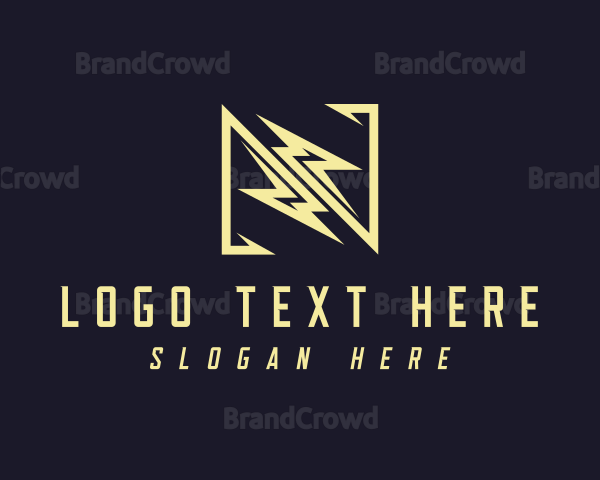 Lightning Letter N Company Logo