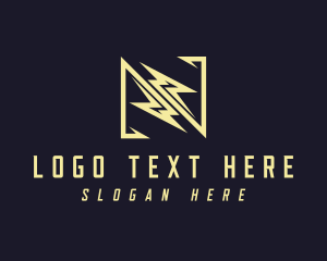 Lightning Letter N Company logo design