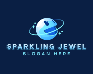 Orbit Sparkle Smiley logo design