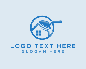 Concrete - Trowel Construction Masonry logo design