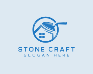 Trowel Construction Masonry logo design