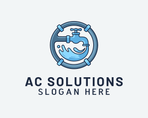 Water Pipe Repairman logo design