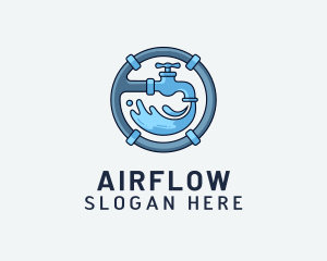 Water Pipe Repairman logo design