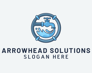 Water Pipe Repairman logo design