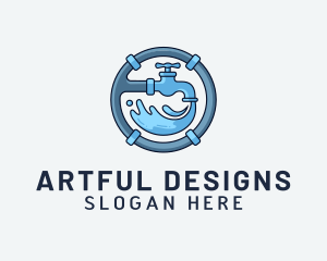 Water Pipe Repairman logo design