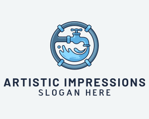 Water Pipe Repairman logo design