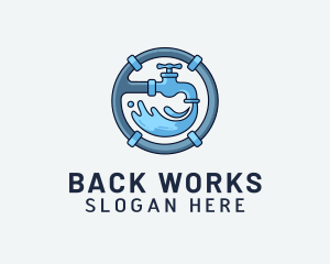 Water Pipe Repairman logo design