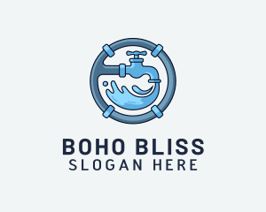 Water Pipe Repairman logo design