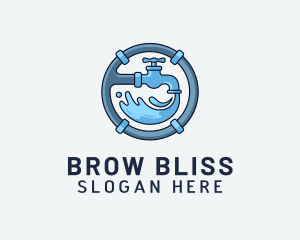 Water Pipe Repairman logo design