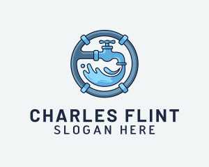 Water Pipe Repairman logo design