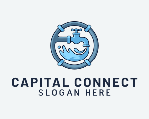 Water Pipe Repairman logo design