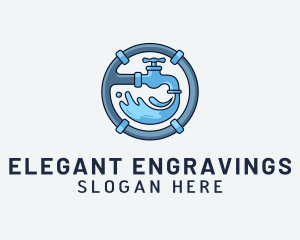 Water Pipe Repairman logo design