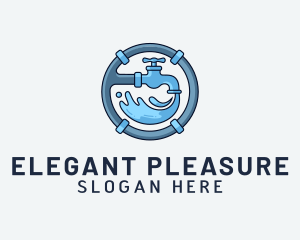 Water Pipe Repairman logo design