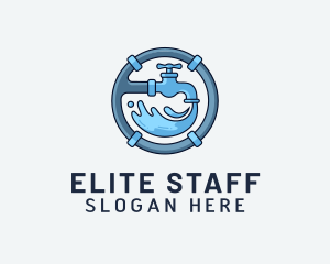 Water Pipe Repairman logo design