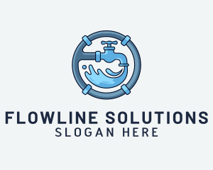Pipeline - Water Pipe Repairman logo design