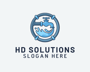 Water Pipe Repairman logo design