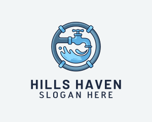 Water Pipe Repairman logo design