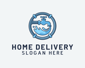 Water Pipe Repairman logo design