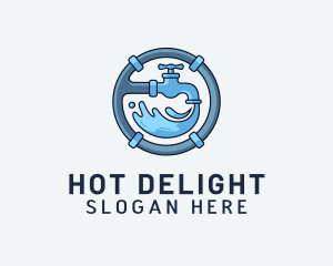 Water Pipe Repairman logo design