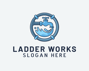 Water Pipe Repairman logo design