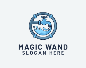 Water Pipe Repairman logo design