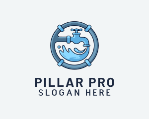 Water Pipe Repairman logo design