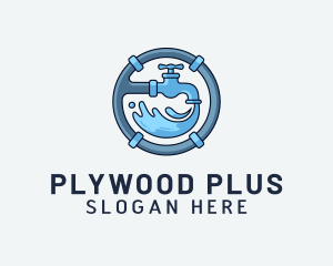 Water Pipe Repairman logo design