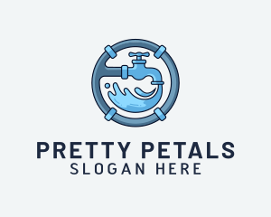 Water Pipe Repairman logo design