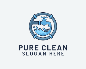 Water Pipe Repairman logo design