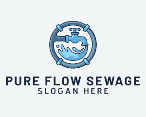 Sewage - Water Pipe Repairman logo design
