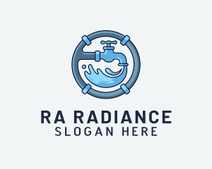 Water Pipe Repairman logo design