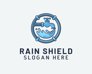 Water Pipe Repairman logo design