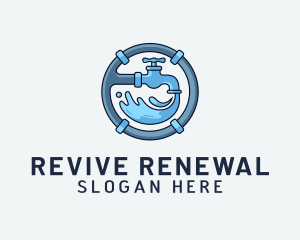 Water Pipe Repairman logo design