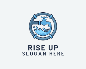 Water Pipe Repairman logo design