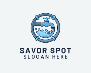 Water Pipe Repairman logo design