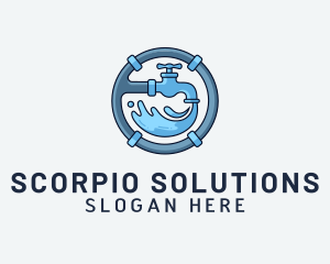 Water Pipe Repairman logo design