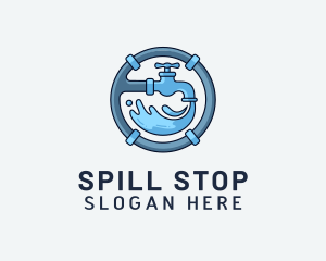 Water Pipe Repairman logo design