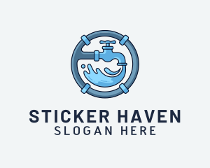 Water Pipe Repairman logo design