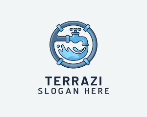 Water Pipe Repairman logo design