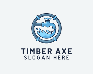 Water Pipe Repairman logo design