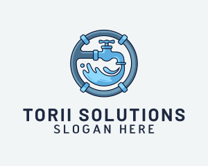 Water Pipe Repairman logo design