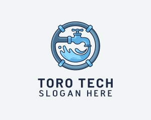 Water Pipe Repairman logo design