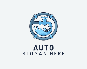 Water Pipe Repairman logo design