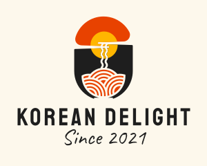 Korean - Sunrise Ramen Noodle logo design