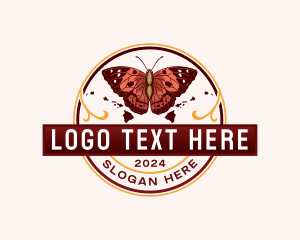 Map - Hawaii Butterfly Insect logo design