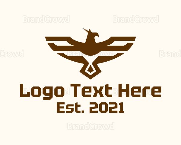 Brown Military Eagle Logo