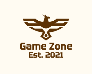 Brown Military Eagle logo design