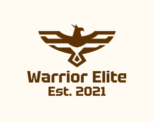 Brown Military Eagle logo design