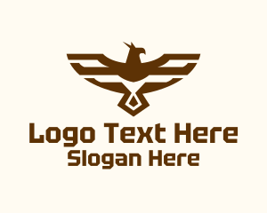 Brown Military Eagle Logo